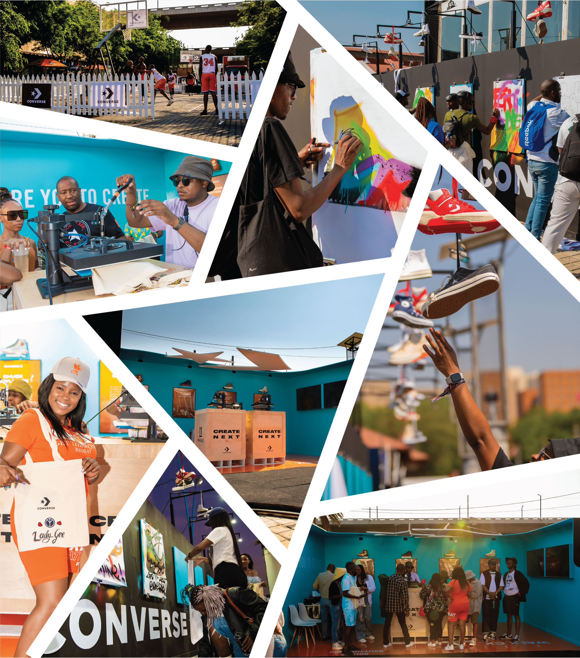 Converse 'Create Your Next' CX activation stand and consumer customisation experience